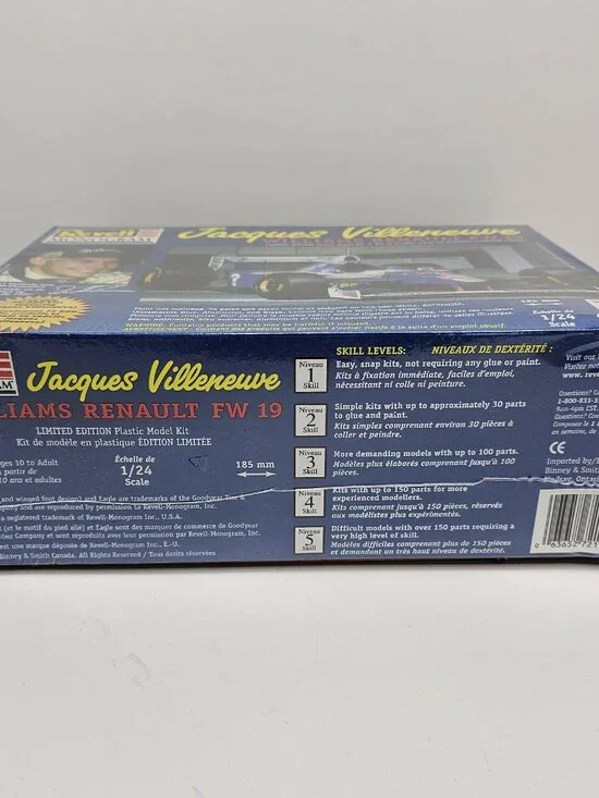 SEALED Revell Monogram Jacques Villeneuve Williams Renault FW19 1/24 Model Kit - Picture 8 of 13